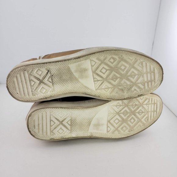 Fornarina x Cowgirls High Top Hidden Wedge Boot Sneakers White Gold Silver 8537 - Picture 6 of 7